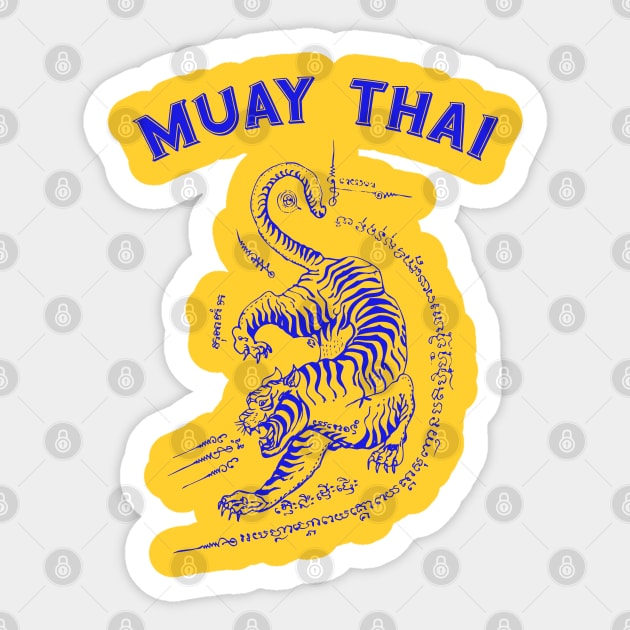 Muay Thai Tiger Sak Yant Tattoo Kickboxing Thailand Sticker by VintCam